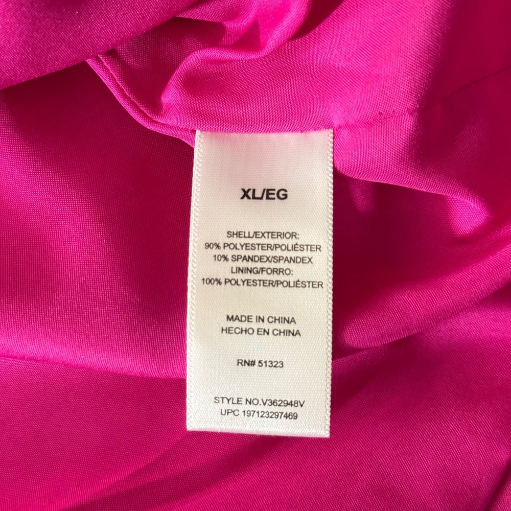 Vince Camuto Women's XL Hot Pink Fuchsia Single Button Blazer Stretch NWT - Picture 10 of 11